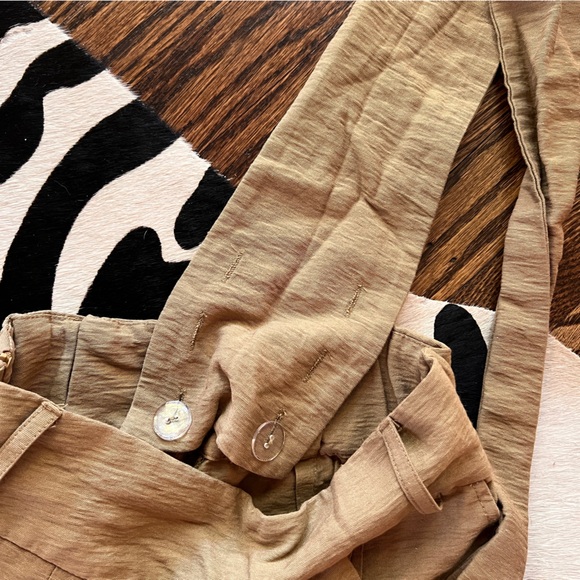 Wide Leg Pants with Single Strap - Picture 10 of 12